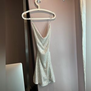 Sparkly silver dress